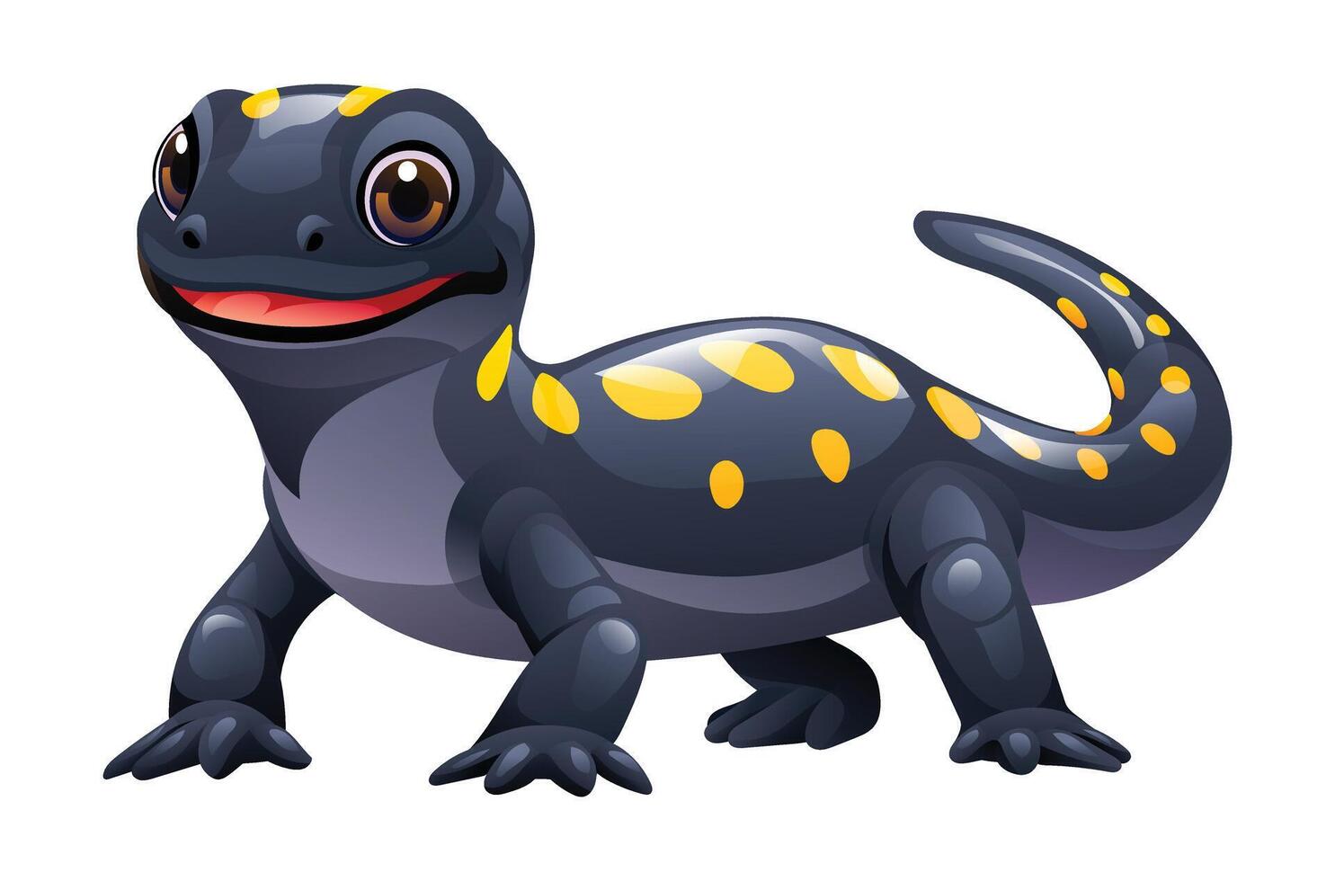 salamandra dibujos animados ilustración aislado en blanco antecedentes vector