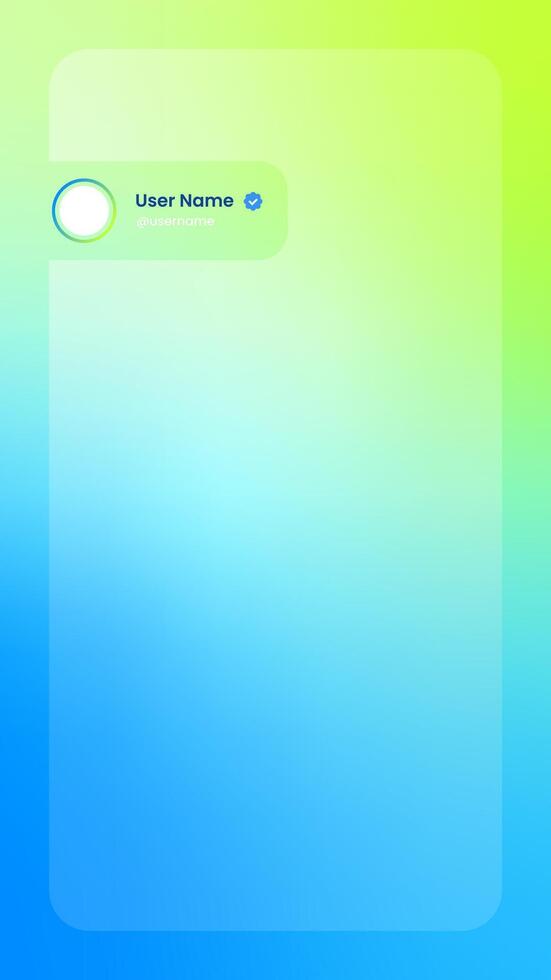 Vertical story template in gradient colors. Social media frame vector illustration.