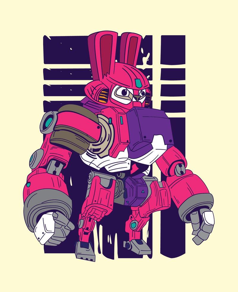 animal robot ilustración diseño para sukajan es media Japón tradicional paño o camiseta con digital mano dibujado bordado hombres camisetas verano casual corto manga cadera salto t camisa ropa de calle vector