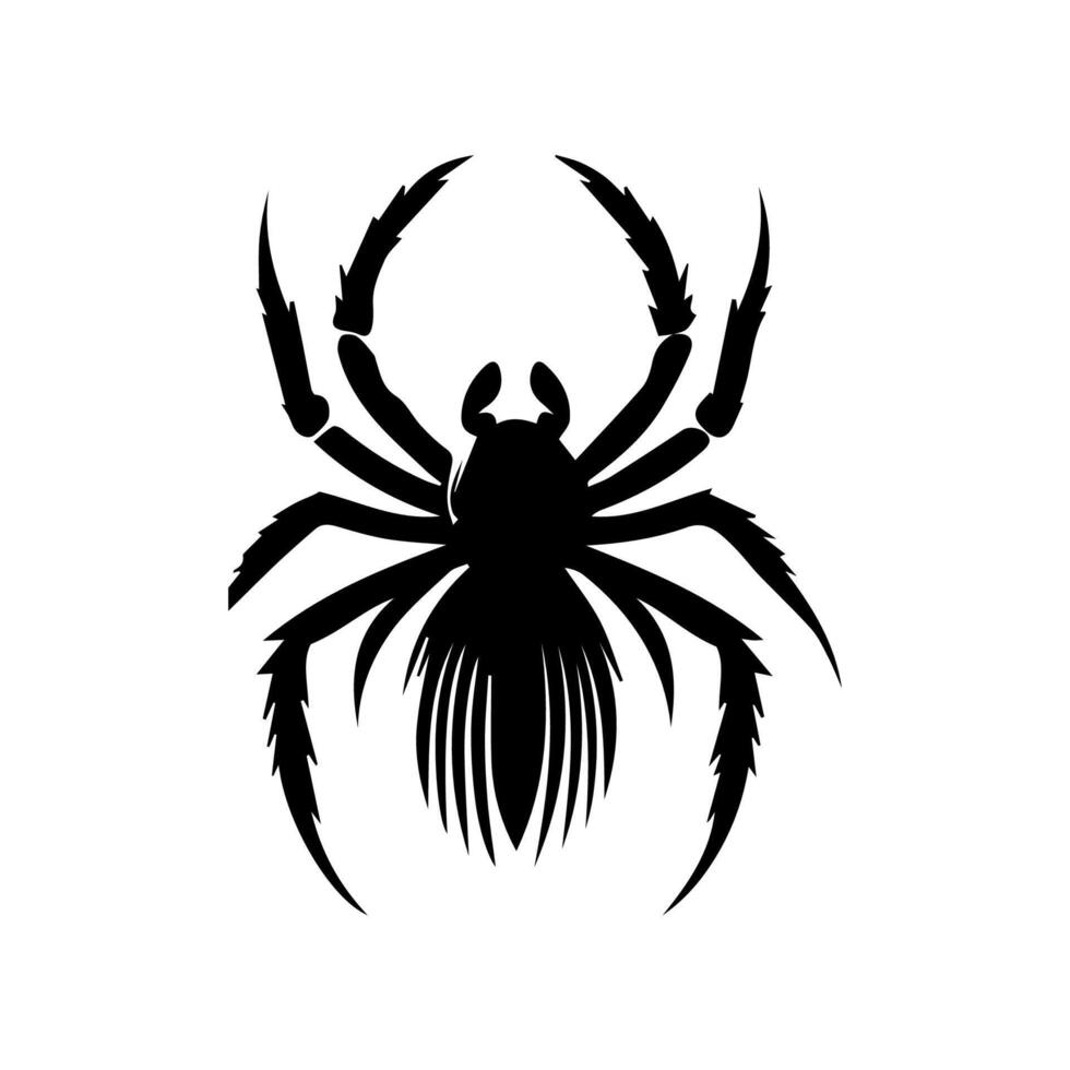 arte peligro araña negro blanco tatuaje elemento vector plantilla animal