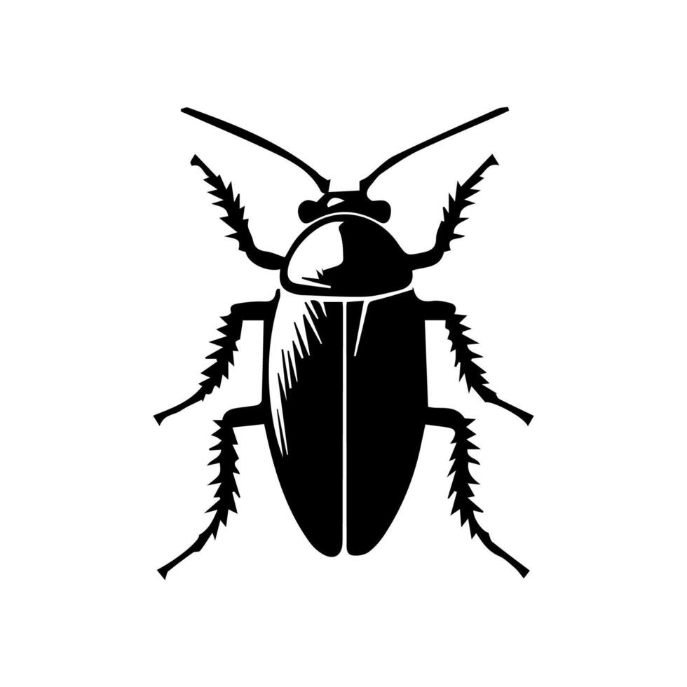 cucaracha error vector icono. cucaracha silueta insecto negro icono ilustración parásito