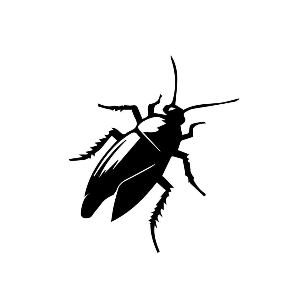 cucaracha error vector icono. cucaracha silueta insecto negro icono ilustración parásito