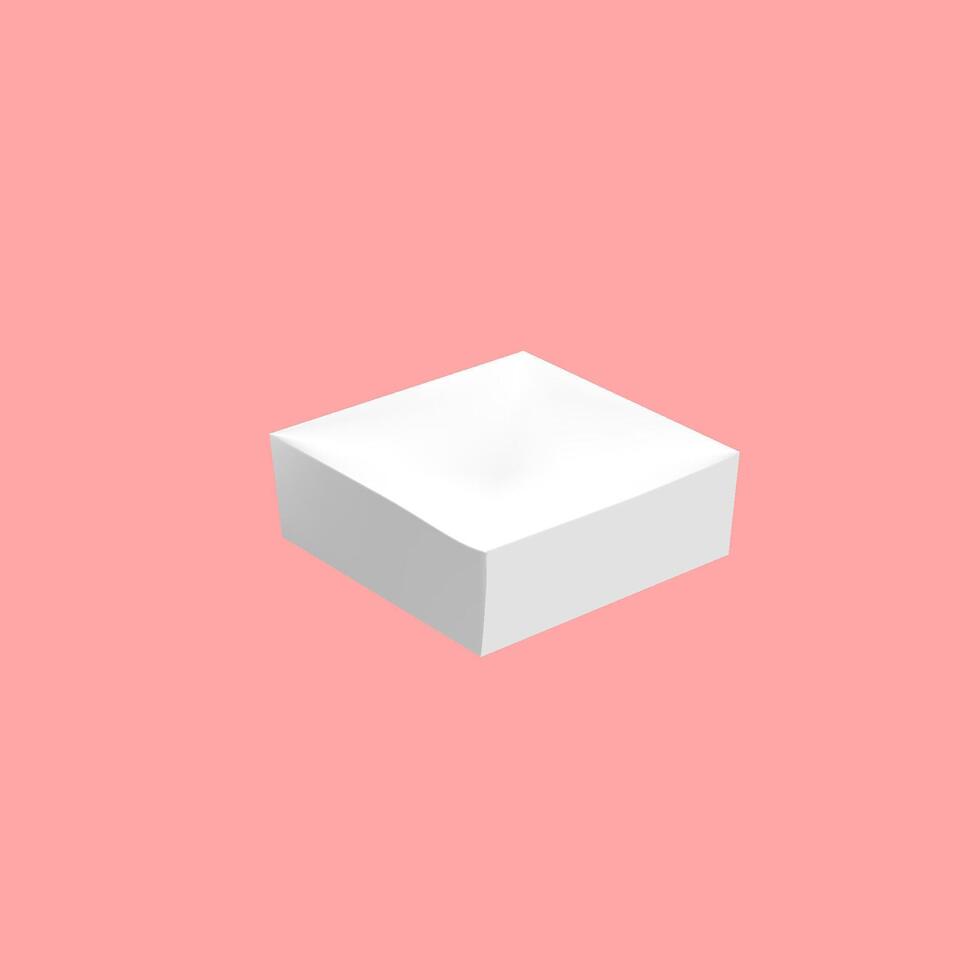 Realistic cardboard box mockup vector