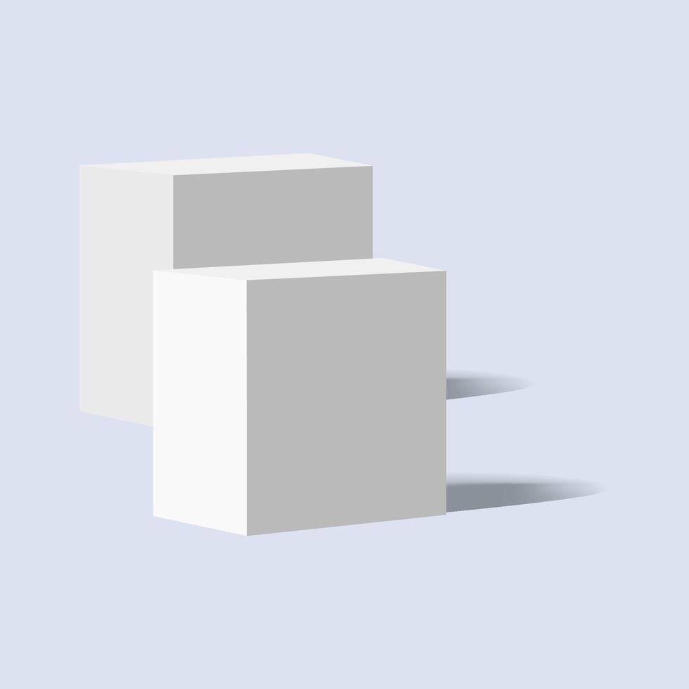 Realistic cardboard box mockup vector