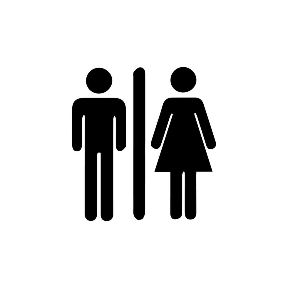 Girls and boys restroom sign. men and women restroom icon. toilet icon sign symbol. vector illustration.