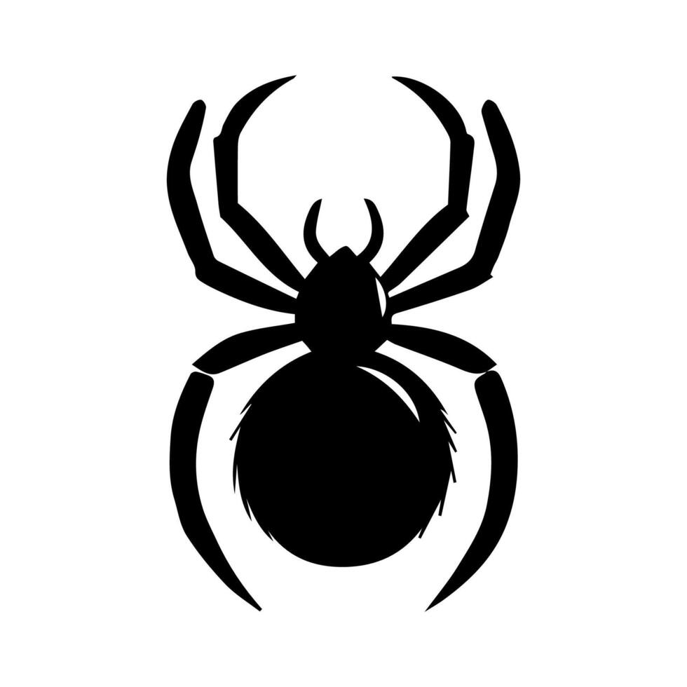 art danger spider black white tattoo element vector template animal