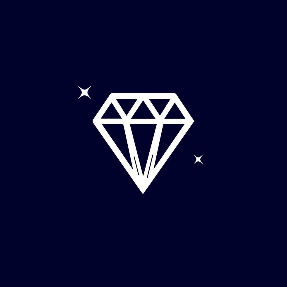 Diamond in a flat style. Abstract black diamond icon. Vector icon logo Free
