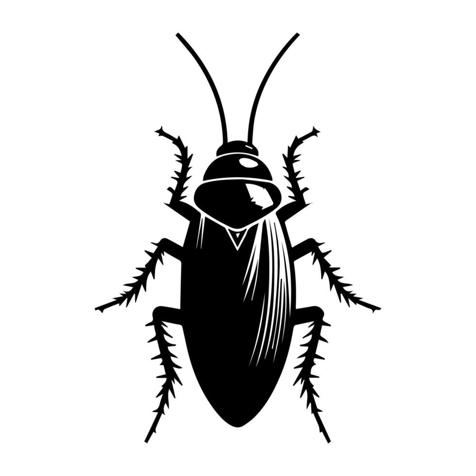 cucaracha error vector icono. cucaracha silueta insecto negro icono ilustración parásito