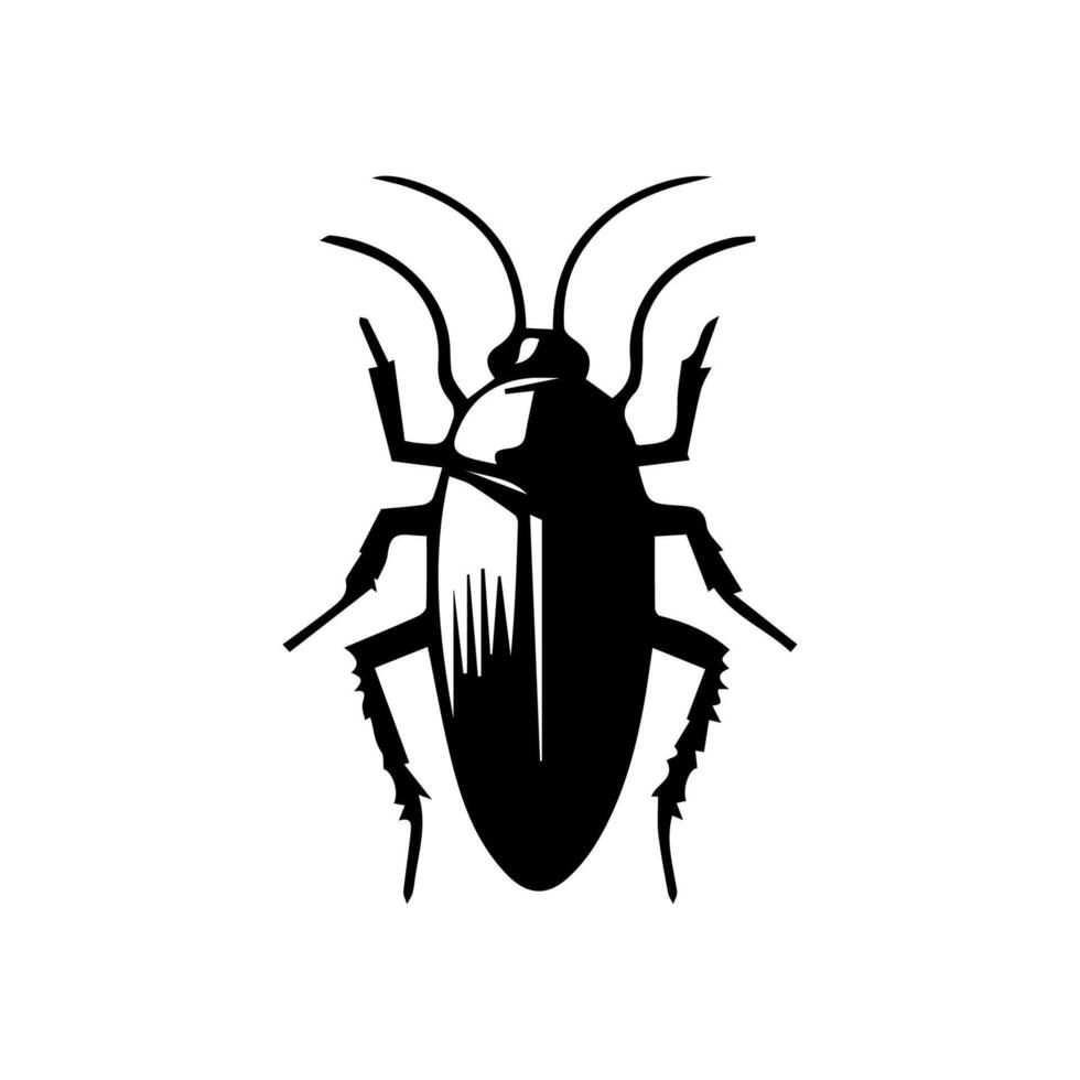 cucaracha error vector icono. cucaracha silueta insecto negro icono ilustración parásito