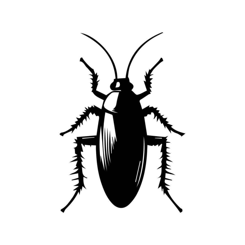 cucaracha error vector icono. cucaracha silueta insecto negro icono ilustración parásito