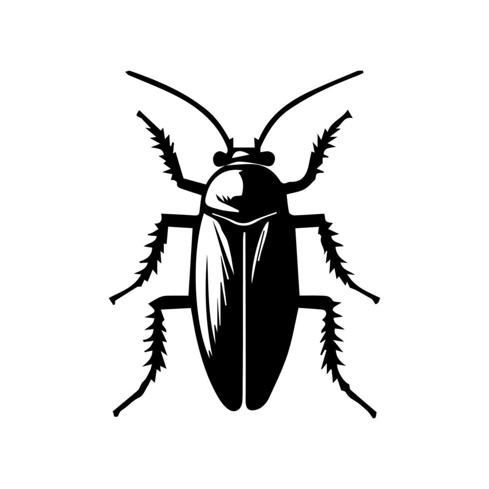 cucaracha error vector icono. cucaracha silueta insecto negro icono ilustración parásito