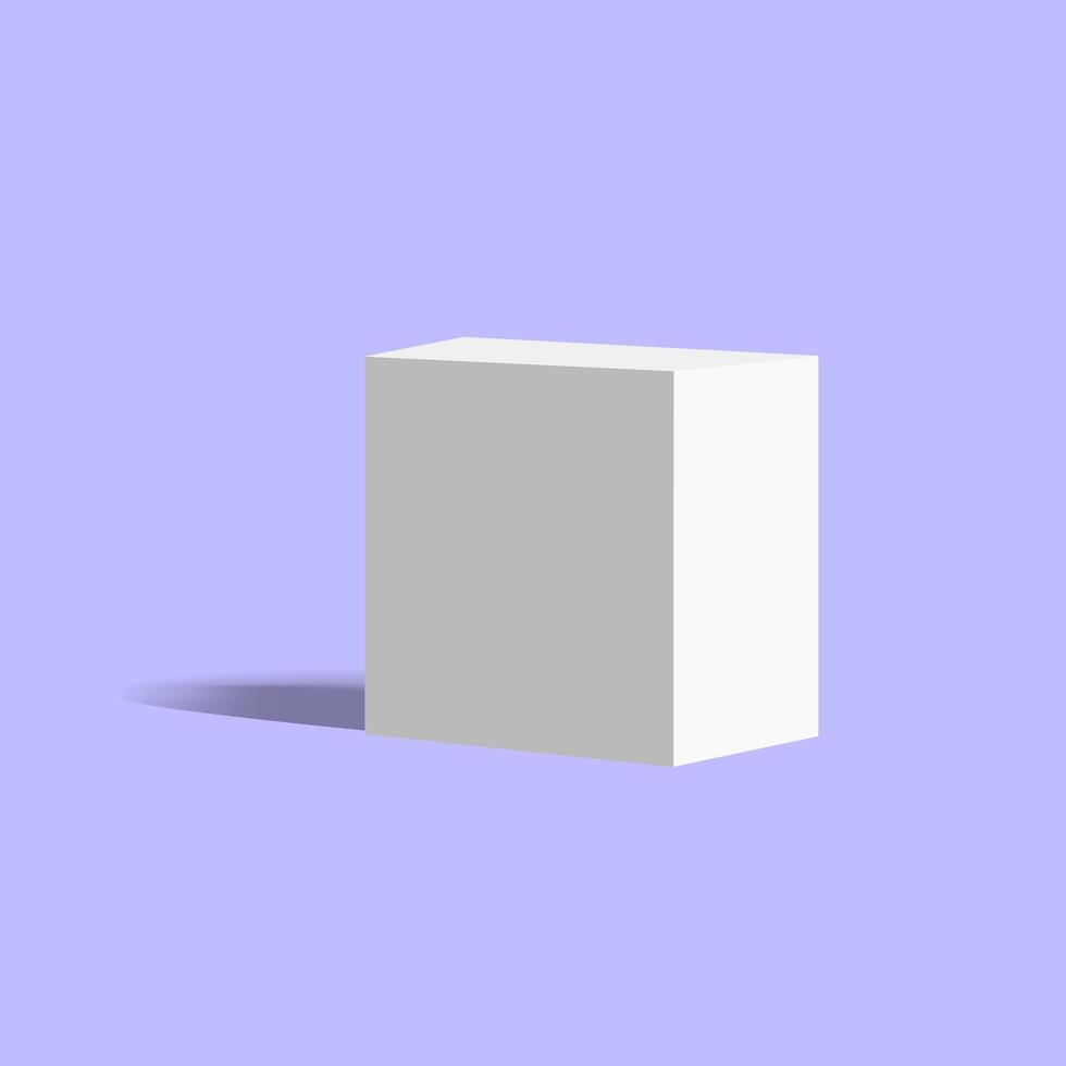 Realistic cardboard box mockup vector