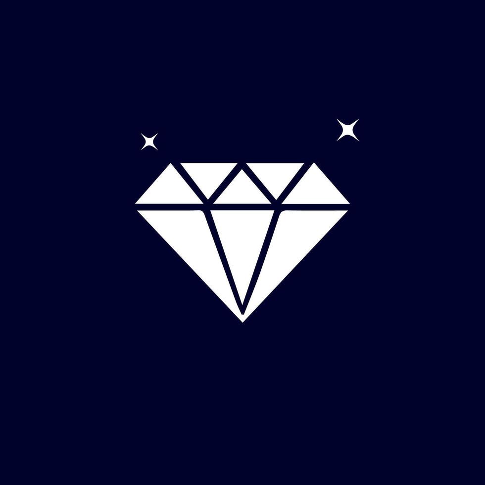 Diamond in a flat style. Abstract black diamond icon. Vector icon logo Free
