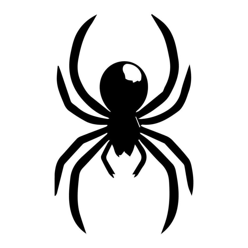 art danger spider black white tattoo element vector template animal