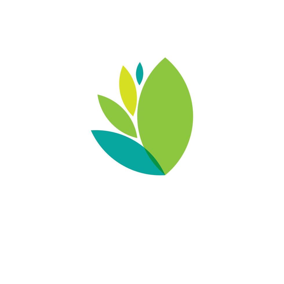 sencillo verde hoja logo vector diseño