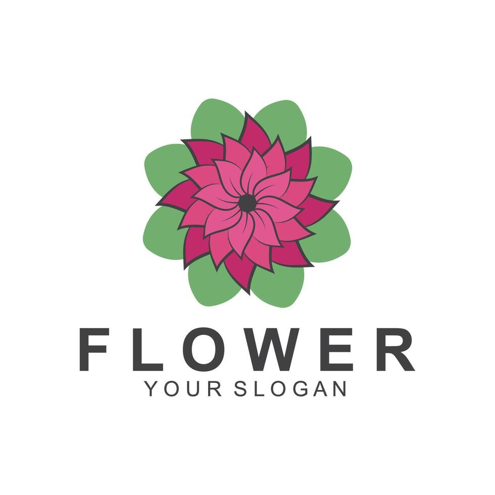 simple flower logo  nature logo  abstract  design vector