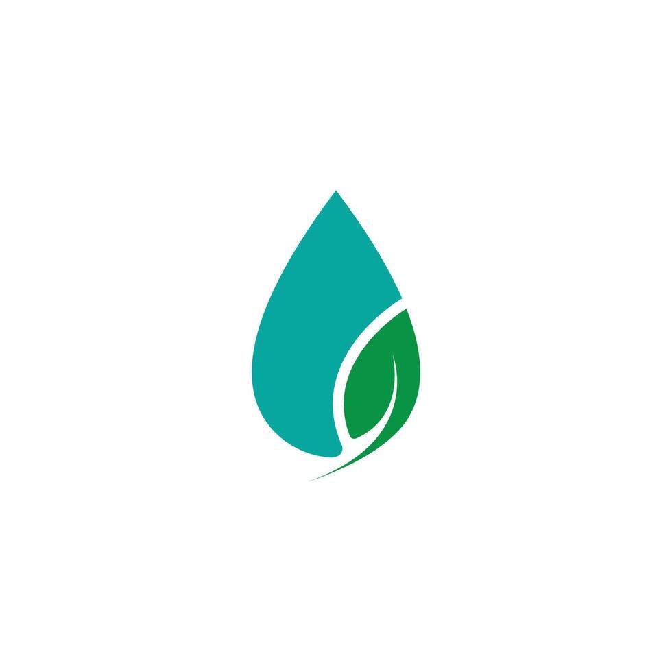 simple green leaf logo vector design