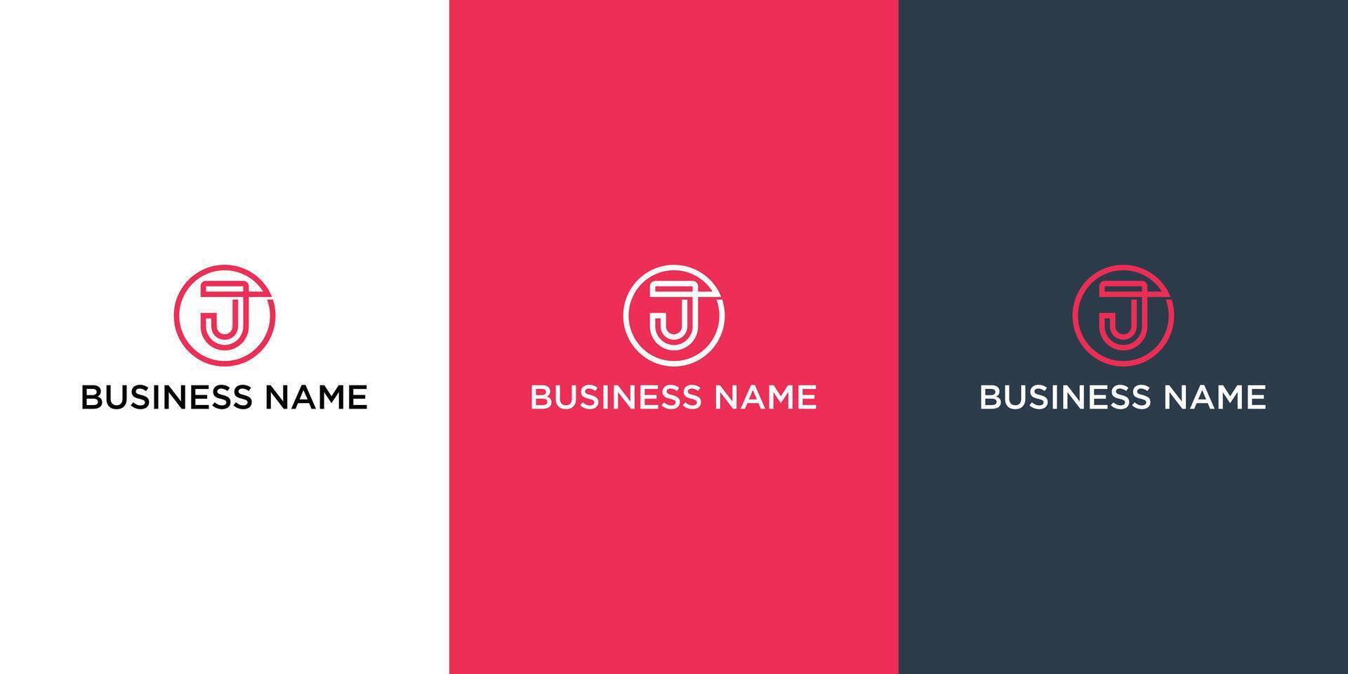 initial letter logo j inside circle shape, j, jo, j inside o rounded lowercase black monogram vector