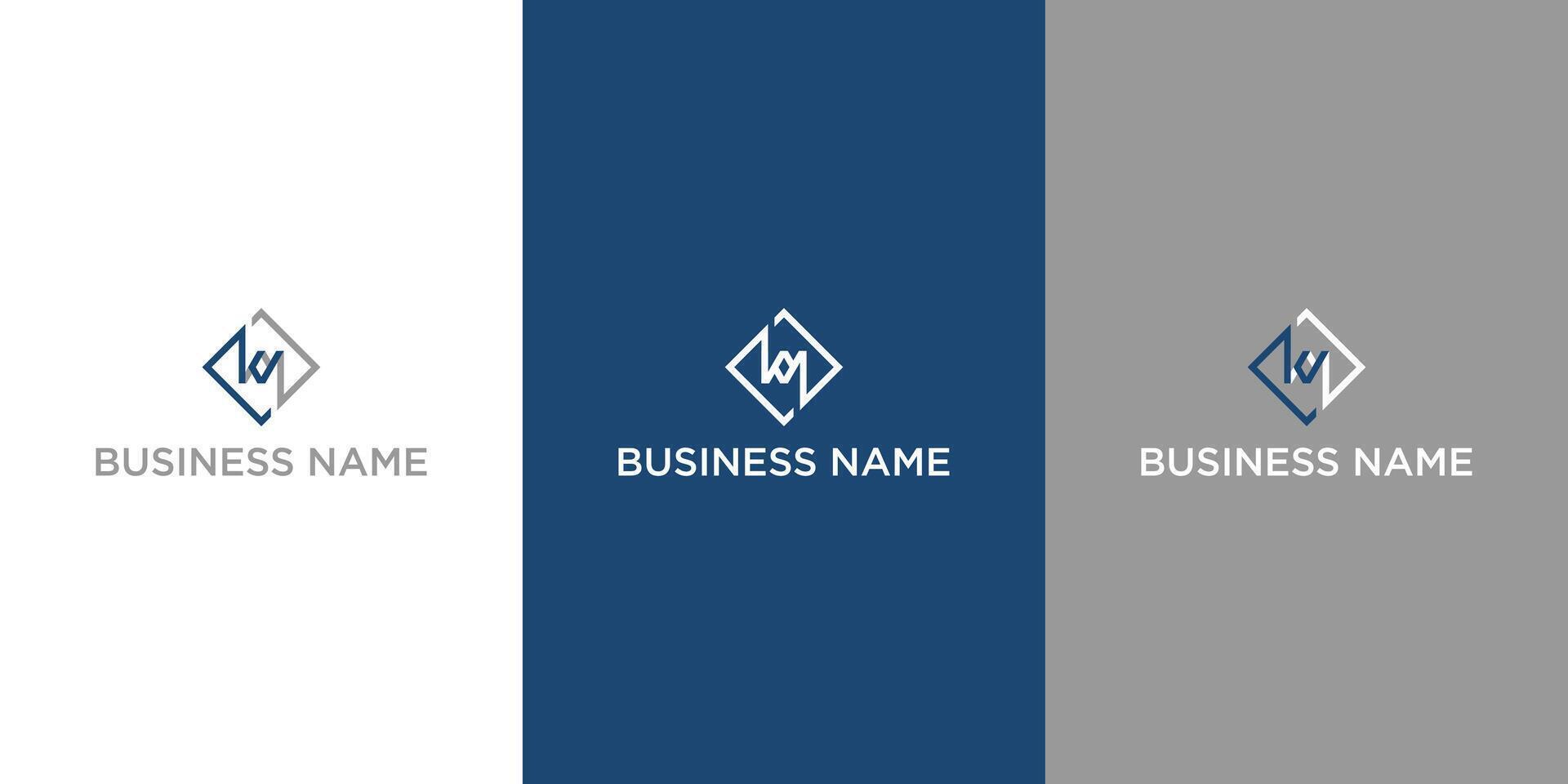 K and Q Logo. Vector Graphic Branding Letter Element.