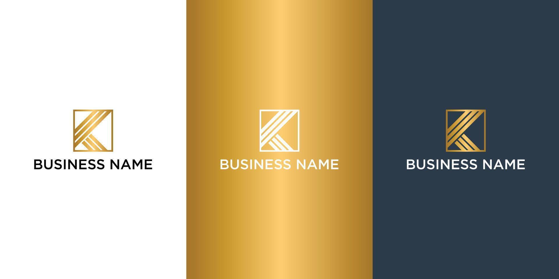 Modern initial letter K logo design for businesses, sleek and professional. vector