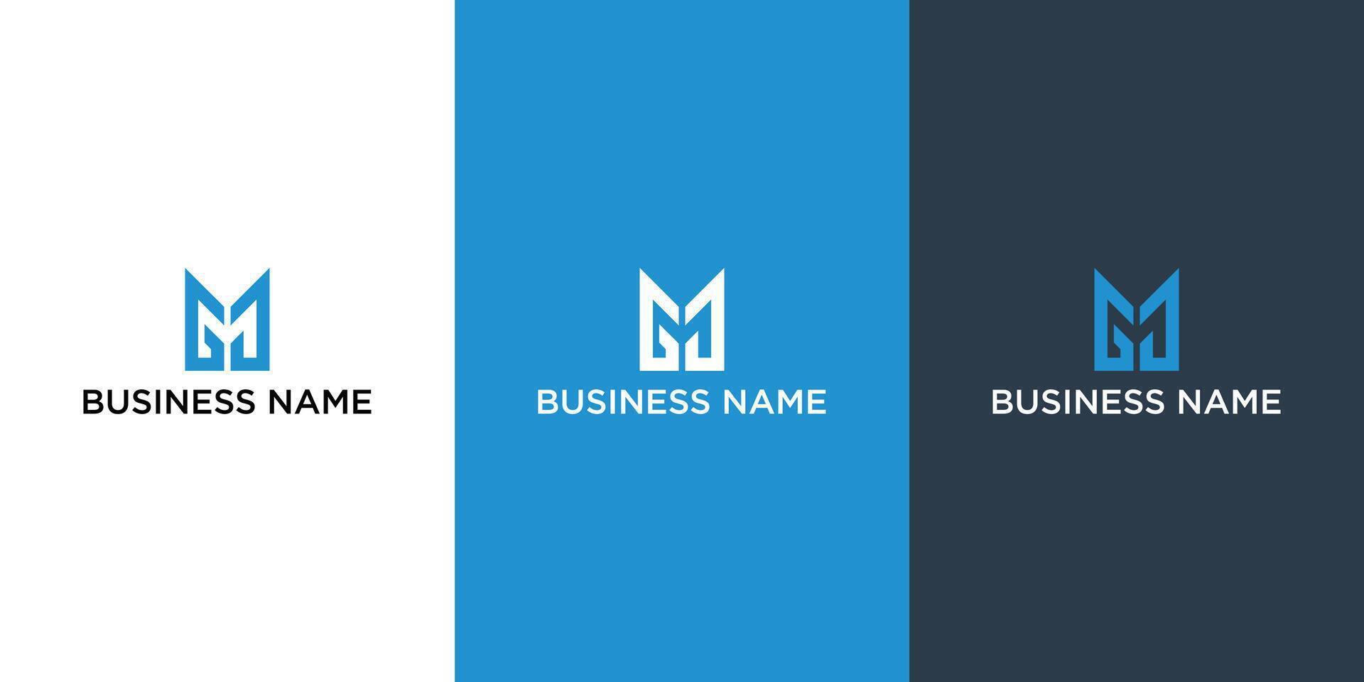 Creative stylish artistic geometrical shape GM MG G M initial based icon logo vector