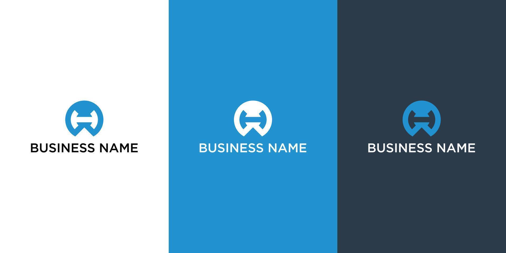 combination of the letters h and w this logo design is for all creative businesses vector