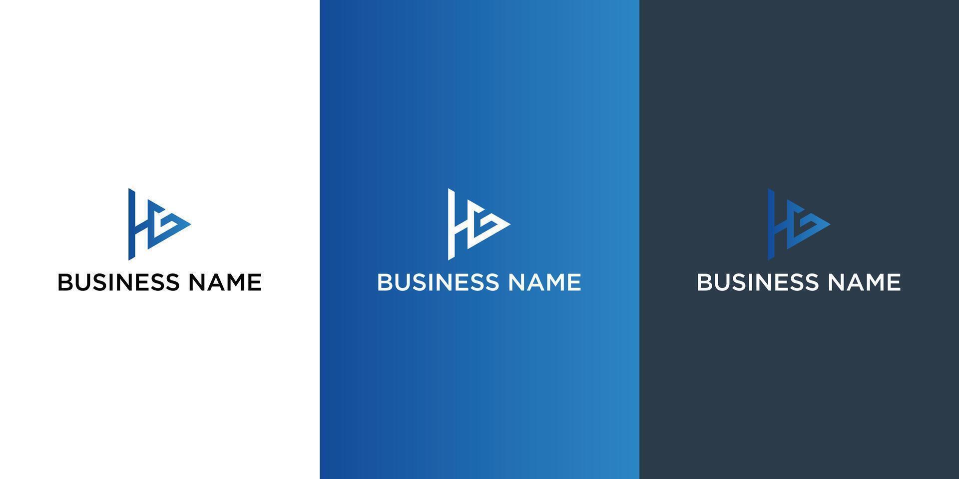 HG letter logo design, HG monogram, initials HG logo, Letter HG logo vector