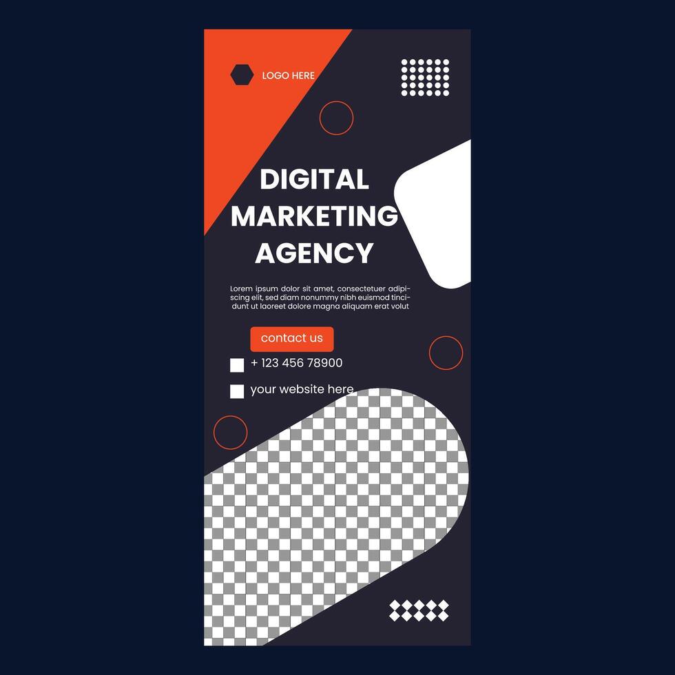 Roll up banner design template vector