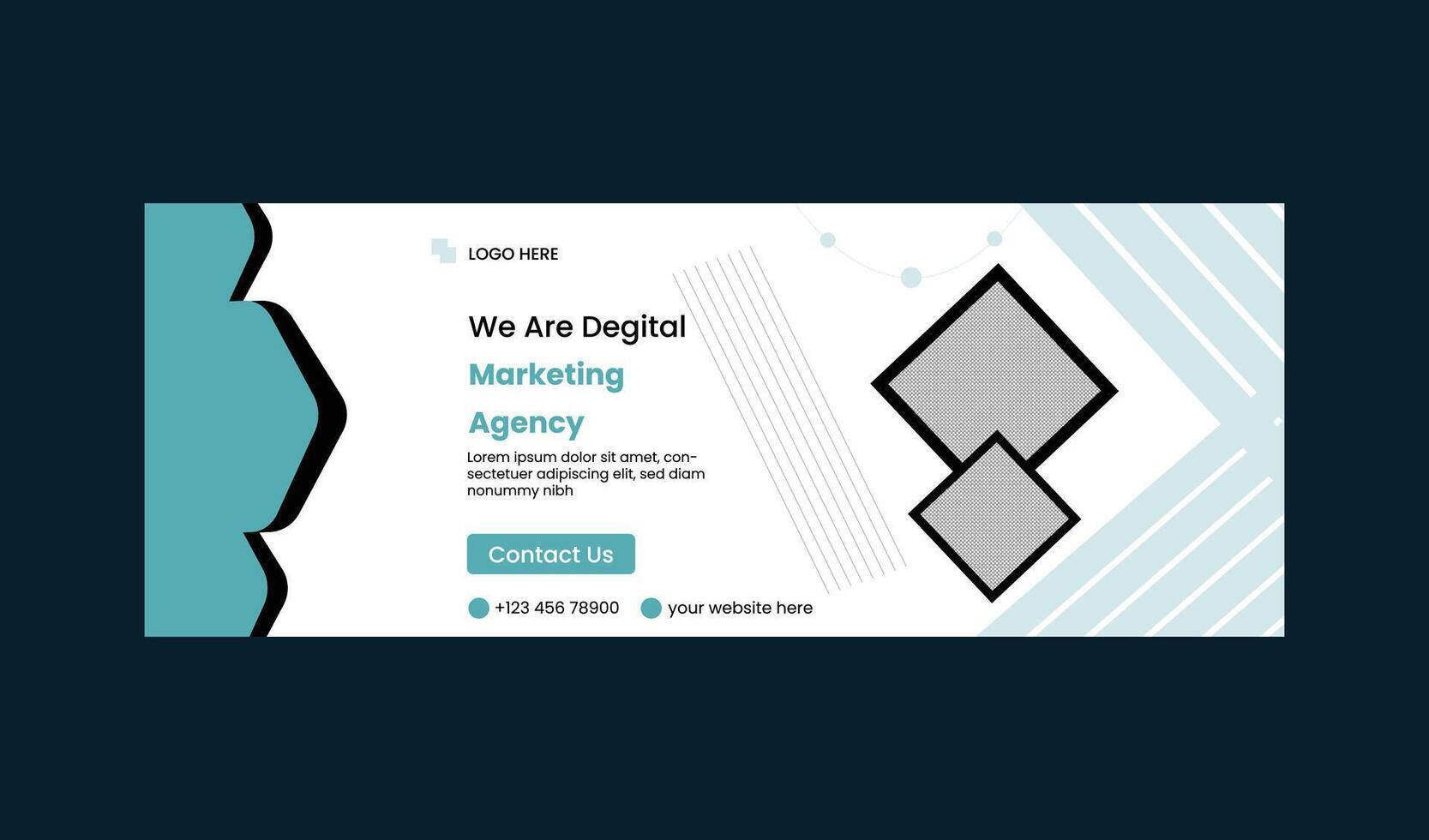 DIGITAL MARKETING WEB BANNER vector