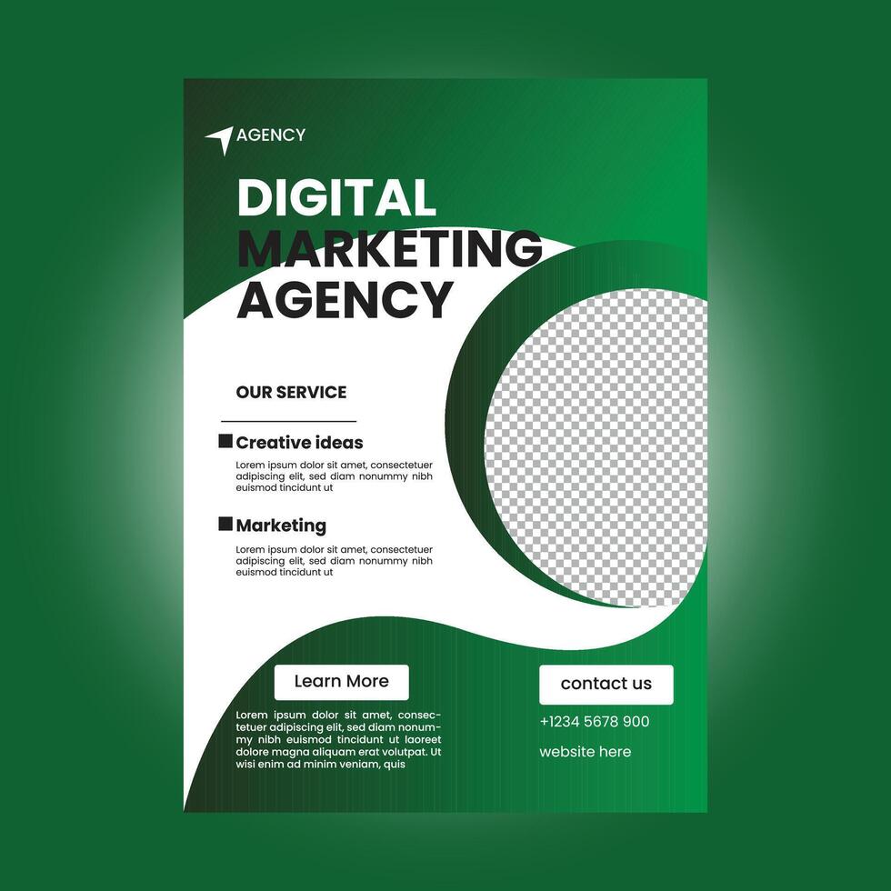 DIGITAL MARKETING AGENCY FLYER vector