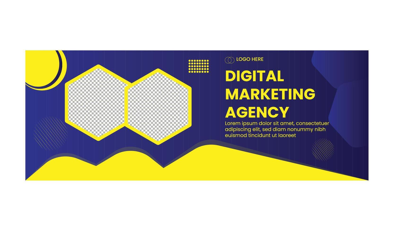 DIGITAL MARKETING WEB BANNER vector
