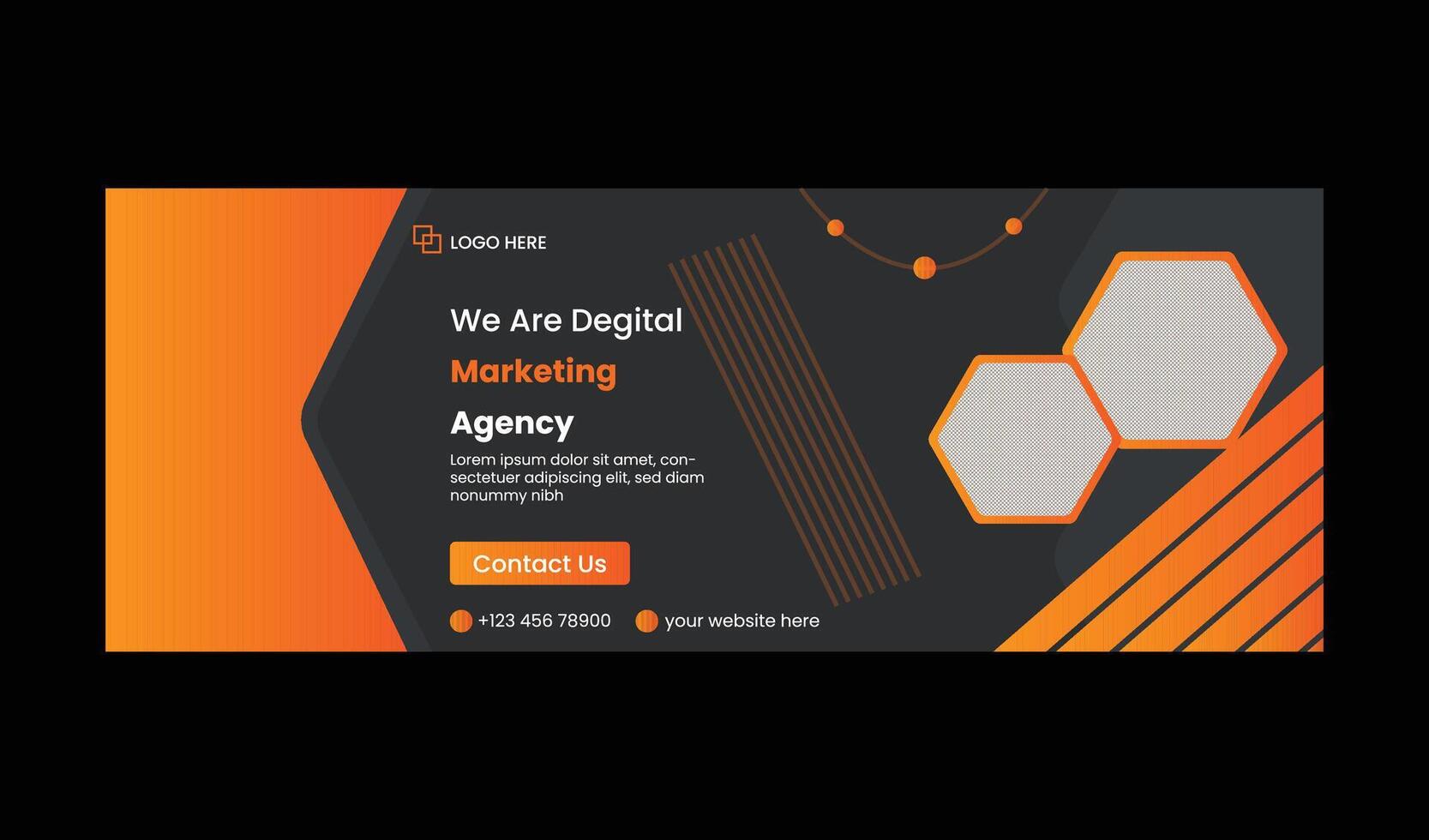DIGITAL MARKETING WEB BANNER vector