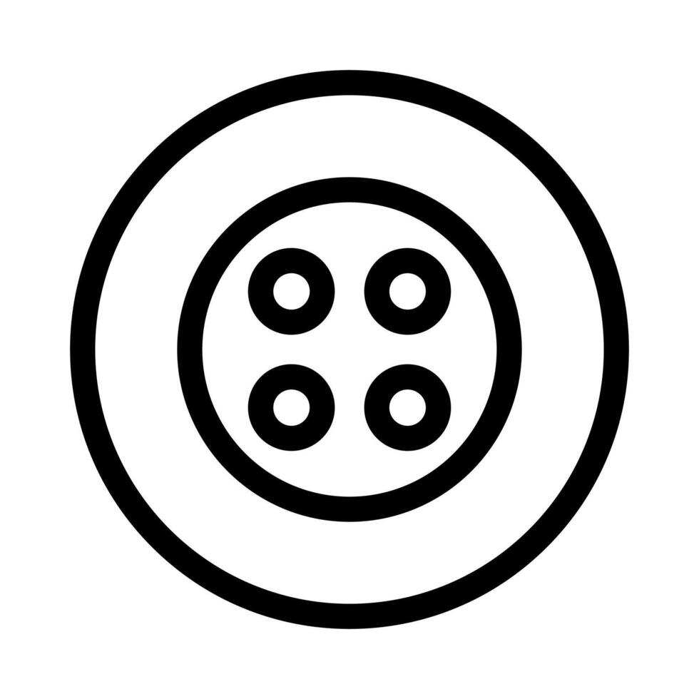 black vector clothes button icon isolated on white background