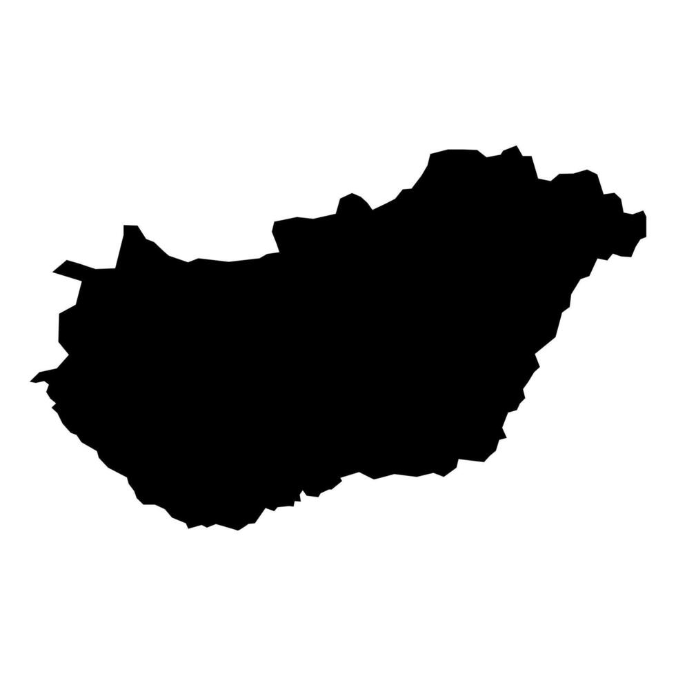 black vector hungary isolated on white background