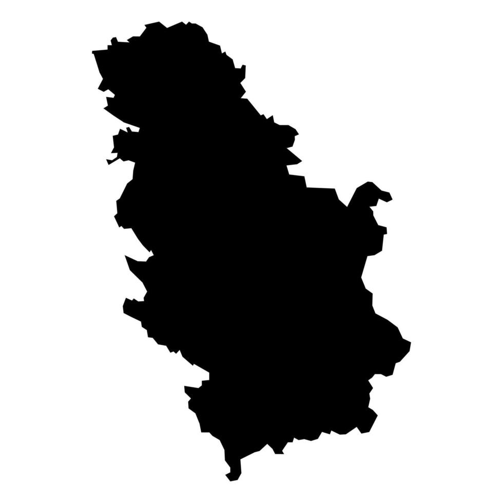 negro vector serbia mapa aislado en blanco antecedentes