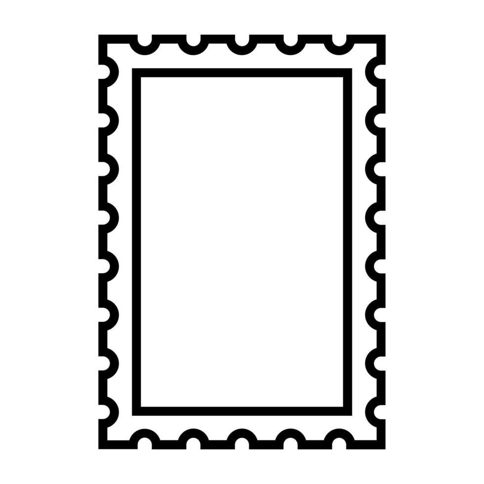 black vector post stamp icon isolated on white background