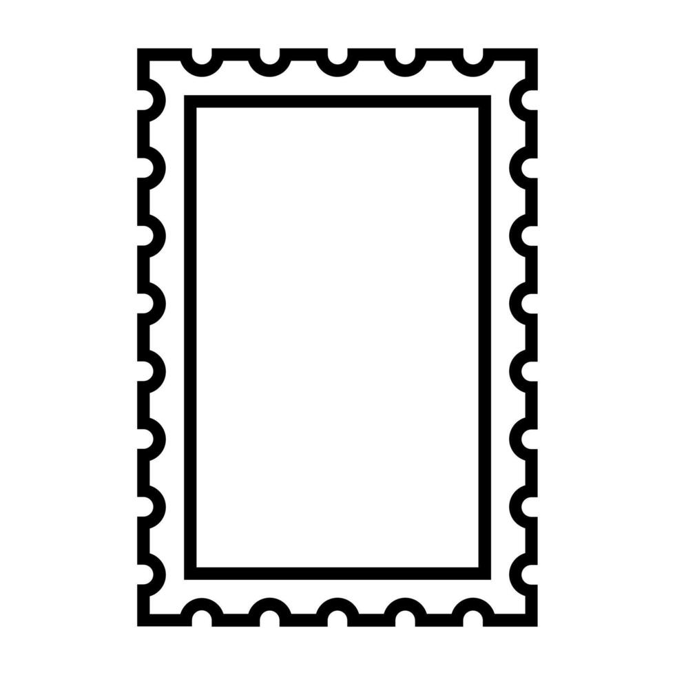 black vector post stamp icon isolated on white background