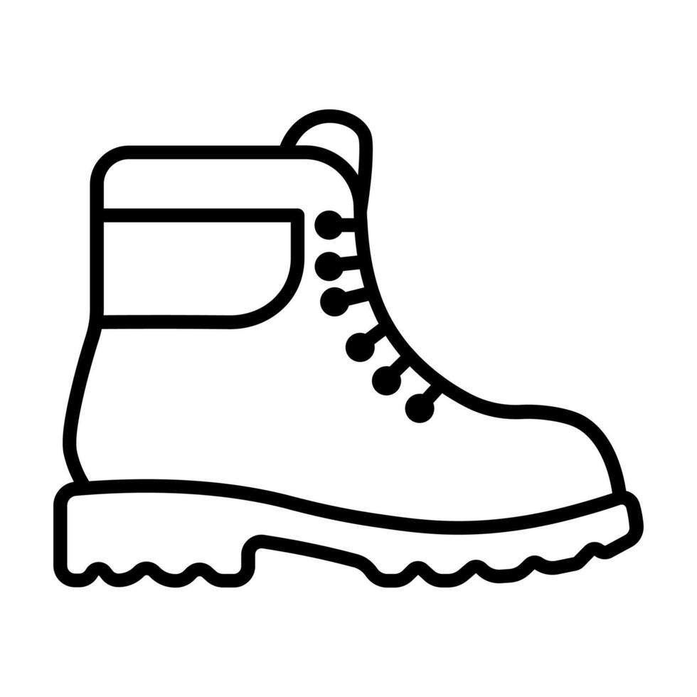 black vector boot icon isolated on white background