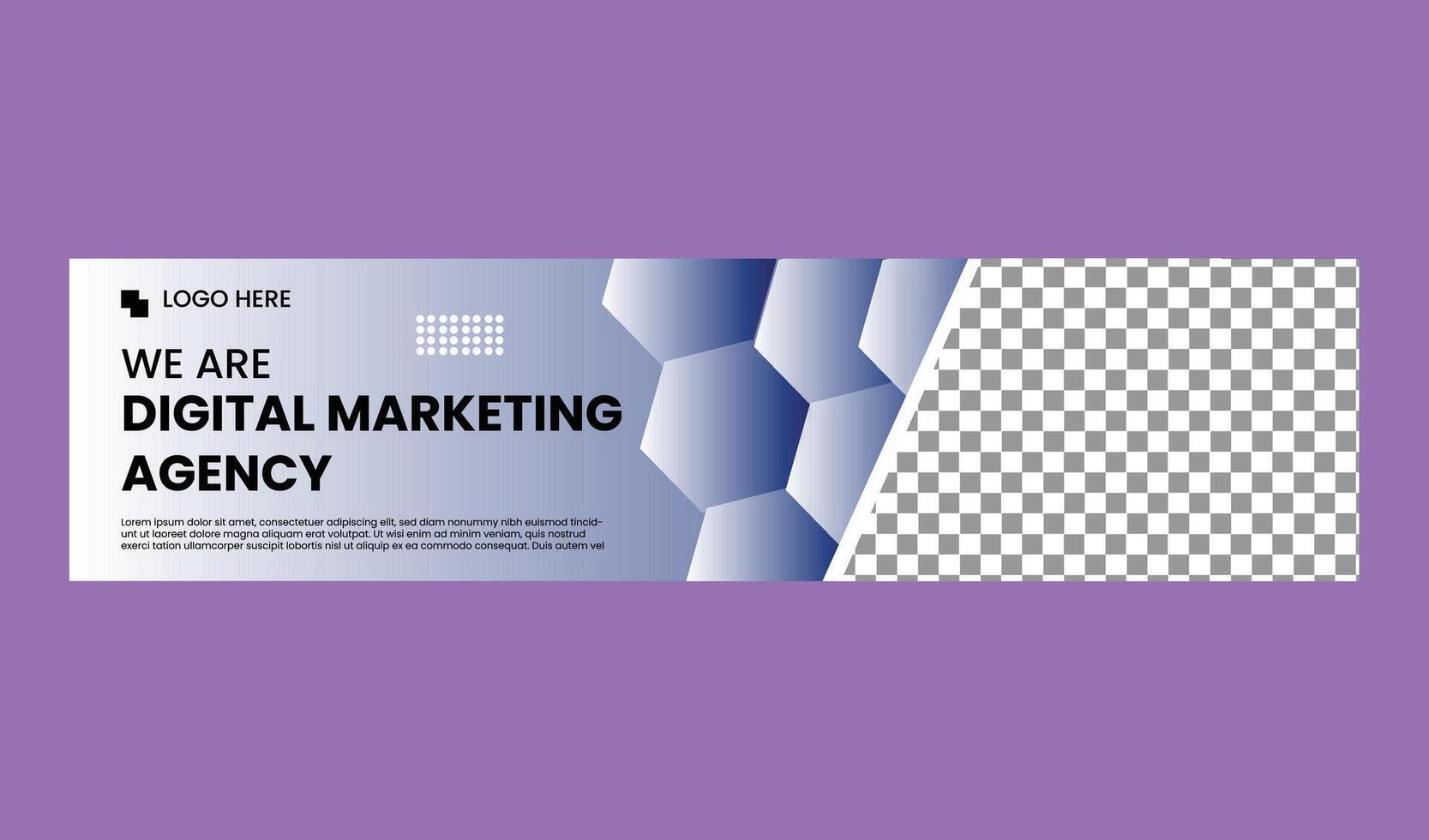 Digital marketing linkedin banner vector