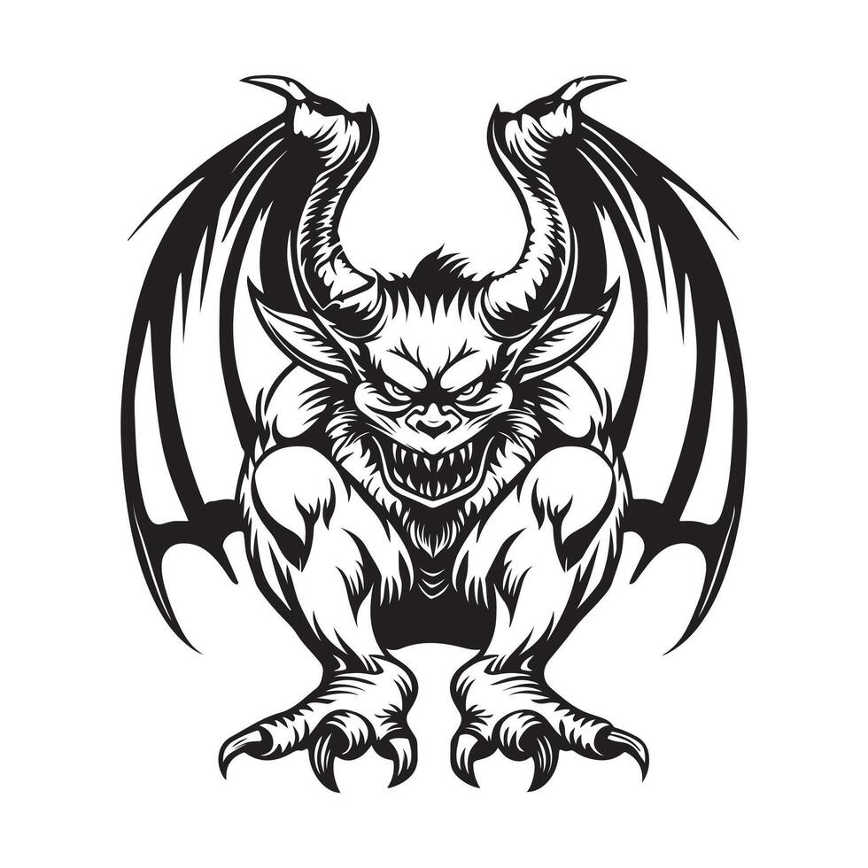 Devil demon wings isolated on White Background vector