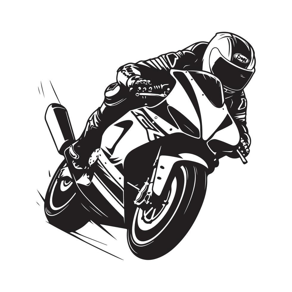 Motorcycle Rider Image, Motorcycle Racing vector Image