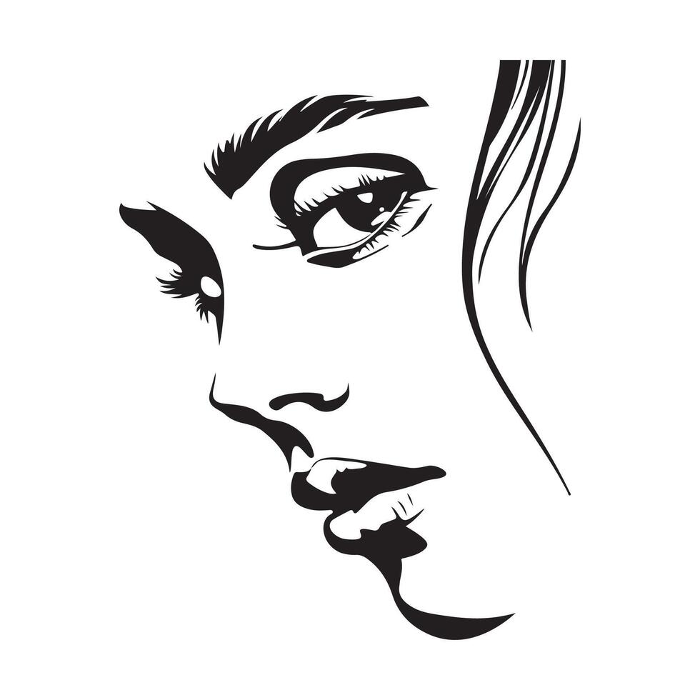 Confused Girl Face Vector Art, Icons, and Graphics