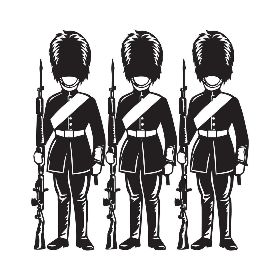 Royal guard Image vector on a white background