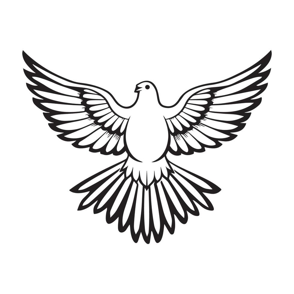 Dove Of Peace Sign Image Vector, Art,  Design and Illustration vector