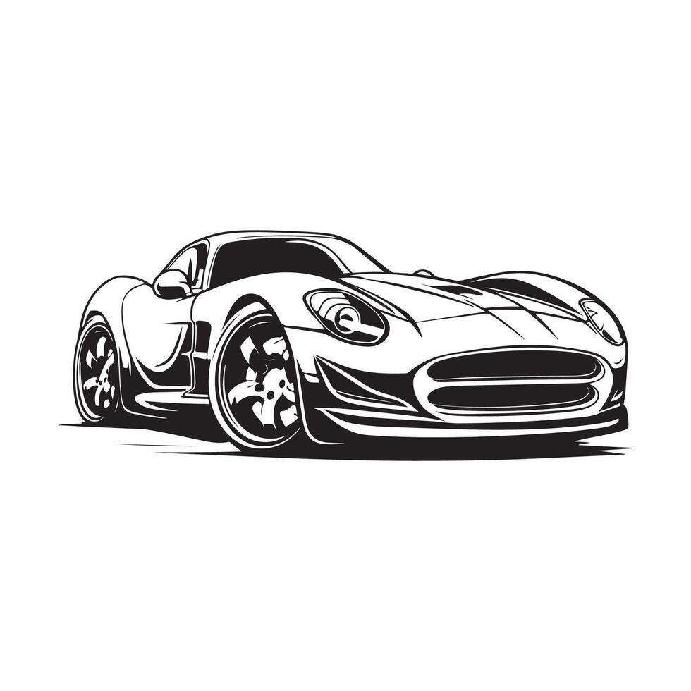 Sports car side view Stock Vector Images