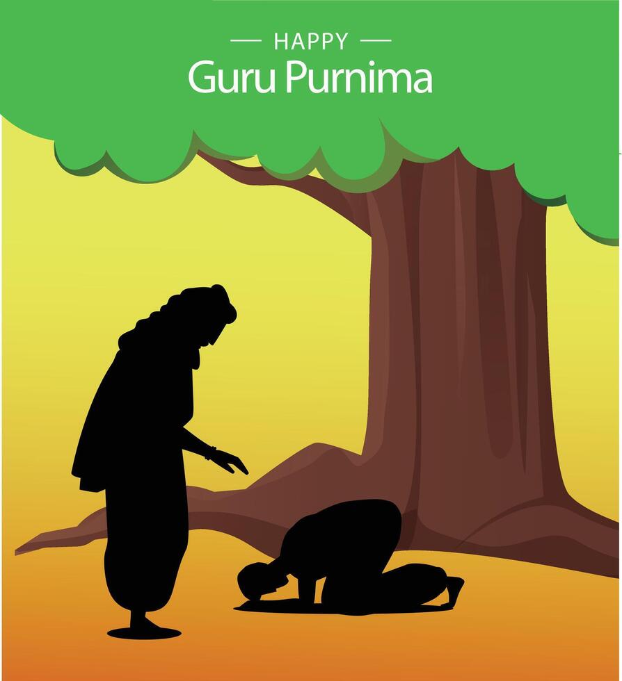 vector ilustración para gurú purnima celebracion día