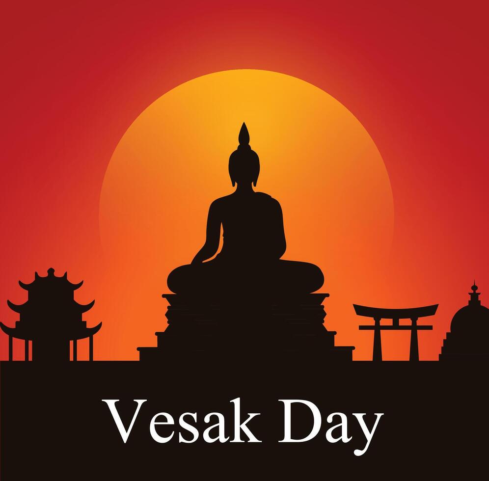 Vesak day banner card with Buddha sign in Bodhi leaf Tree vector design. Vesak day banner card with Buddha sign in Bodhi leaf Tree vector design