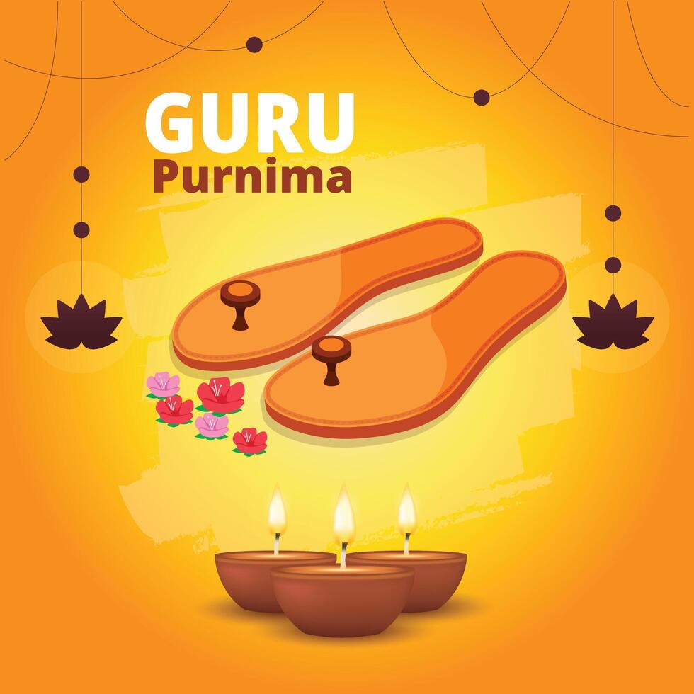 Vector Illustration for Guru Purnima Celebration day