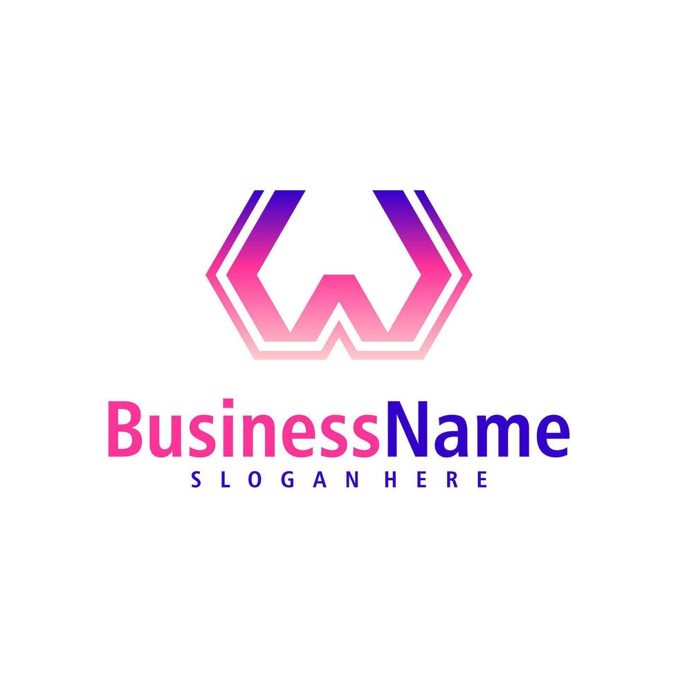 Letter W logo design vector. Creative Initial W logo concepts template vector