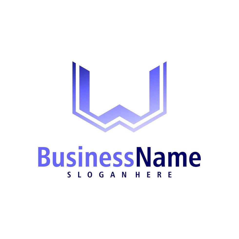 Letter W logo design vector. Creative Initial W logo concepts template vector
